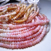 AAA - high quality - so beautifull amzing pink opal - micro faceted - rondell beads - 14 inches strand size approx 3mm amazing quality shaded